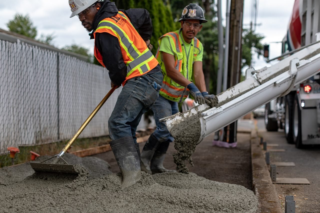 Placing concrete
